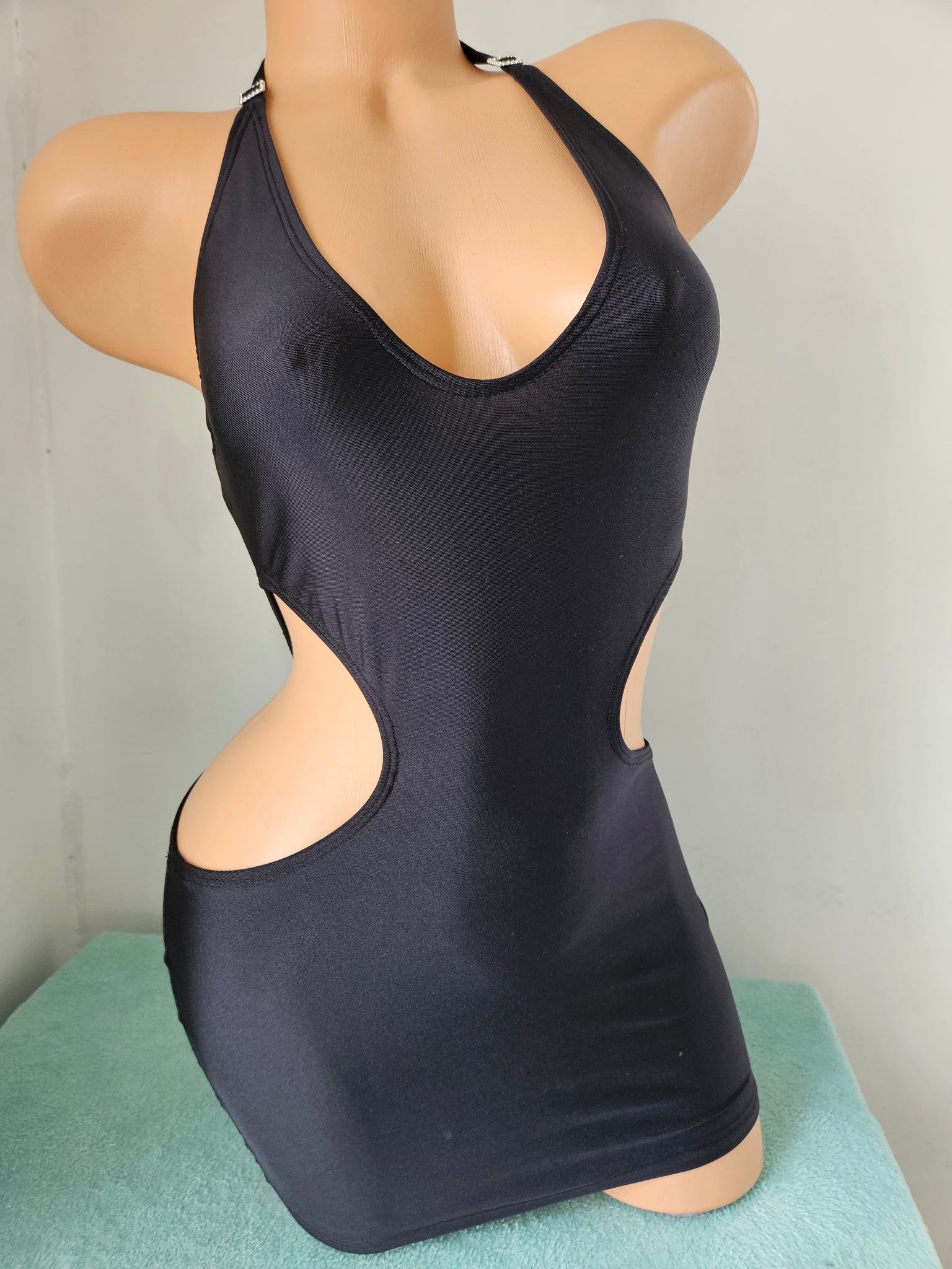 Black Cut Out Mini Dress