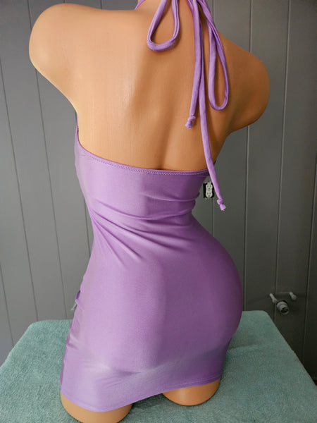 Lavender Cut Out Mini Dress