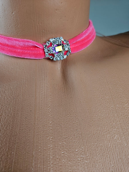 Pink Velvet String Back Monokini