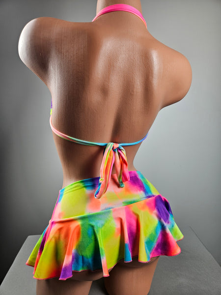 Tie Dye Ruffle Skirt Set