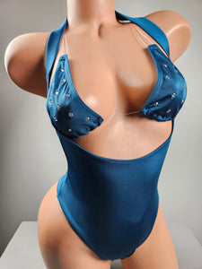 Two Piece Suspender Thong Back Romper