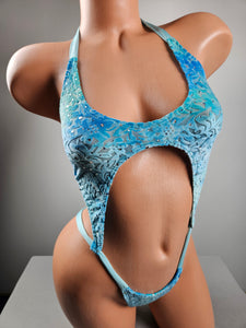 Sequin Lace Slingshot Monokini
