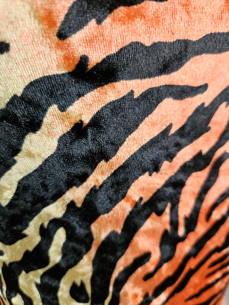 Velvet Animal Print String Back Monokini