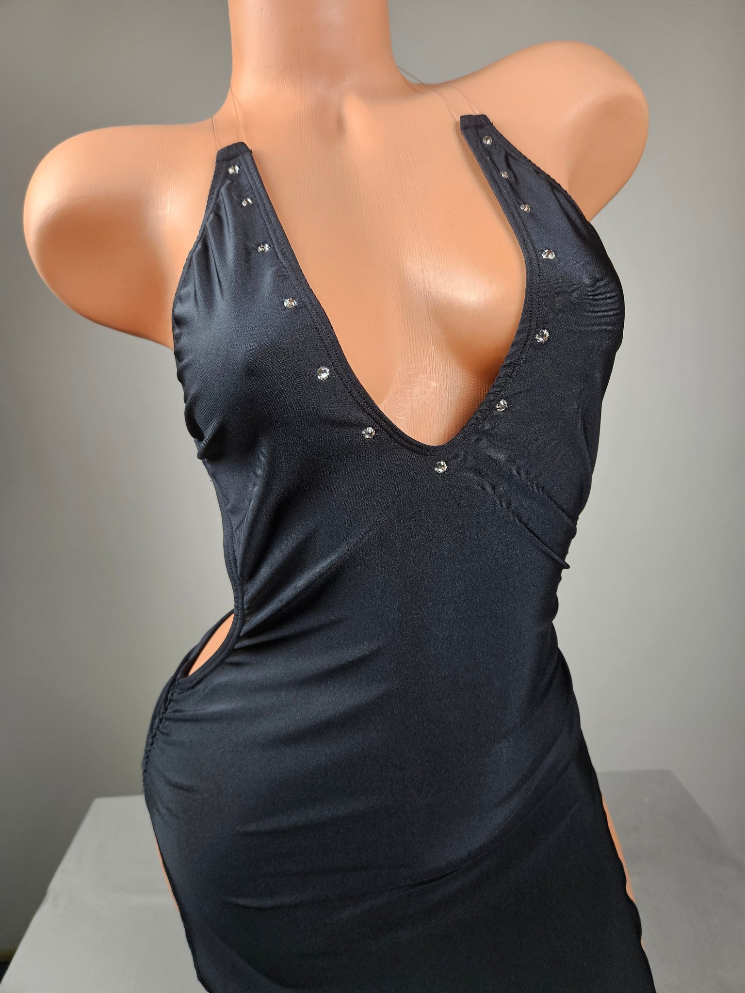 Black String Back Gown