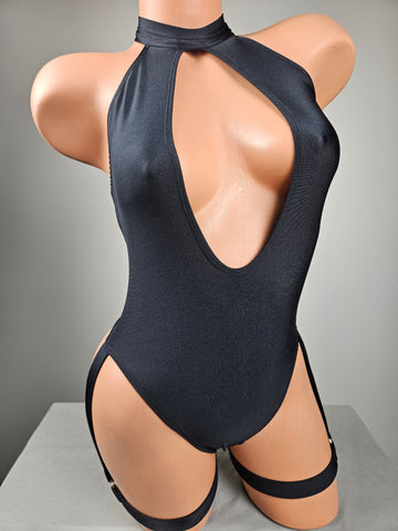 Black Garter Belt Monokini