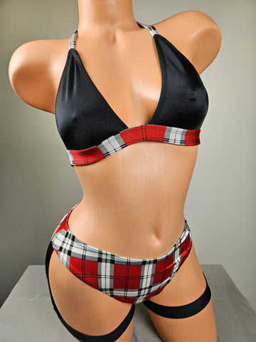 Garter Belt Thong Bikini