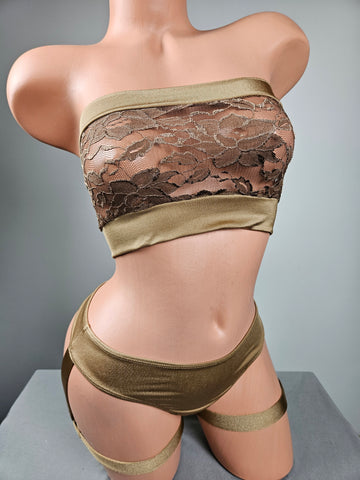 Garter Belt Thong Bikini