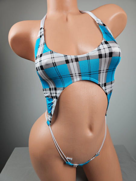 Plaid Slingshot Monokini