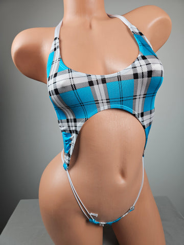 Plaid Slingshot Monokini
