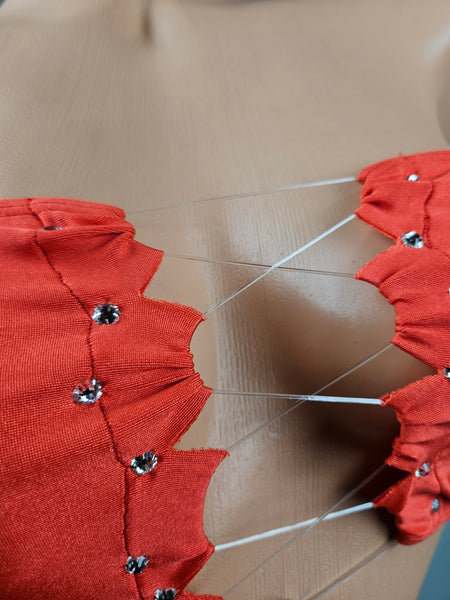 Red Cut Out Gown