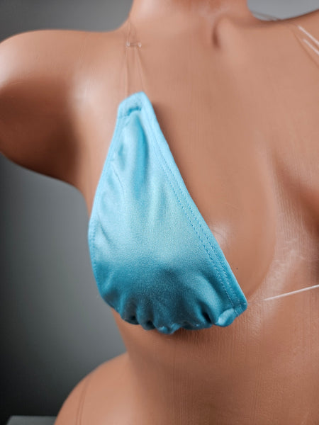 Sky Blue Micro Thong Bikini