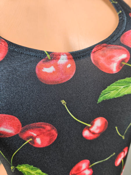 Cherry Print String Back Monokini