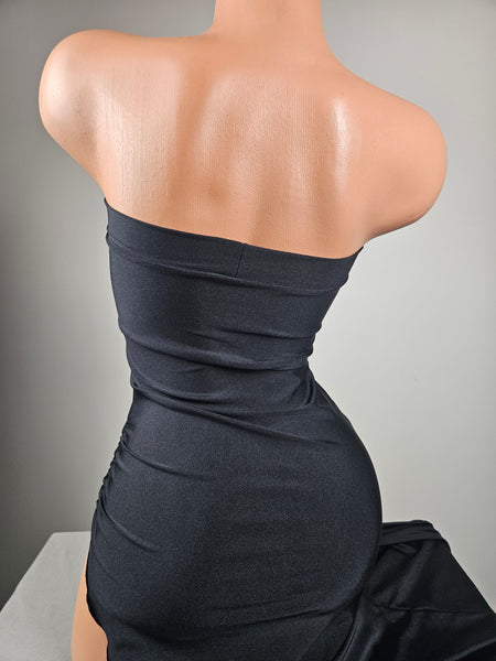 Black Strapless Gown
