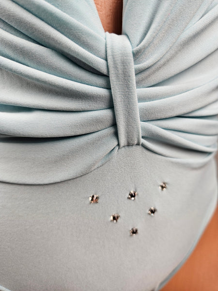 Rhinestone Plunge Romper