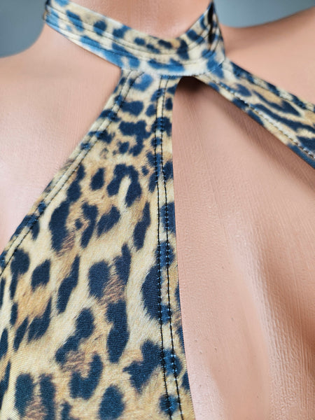 Animal Print Garter Monokini