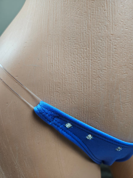 Periwinkle Bandeau Thong Bikini