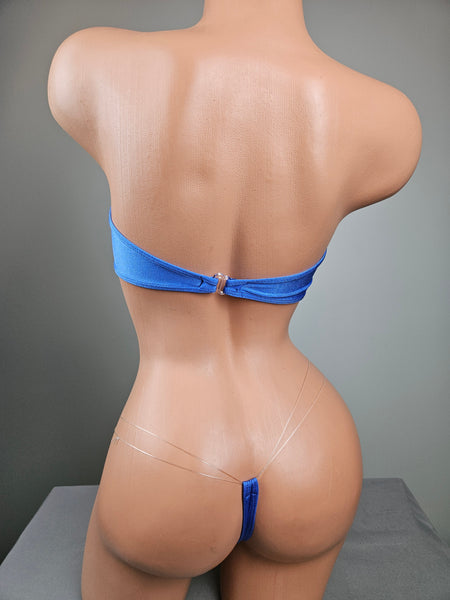 Periwinkle Bandeau Thong Bikini