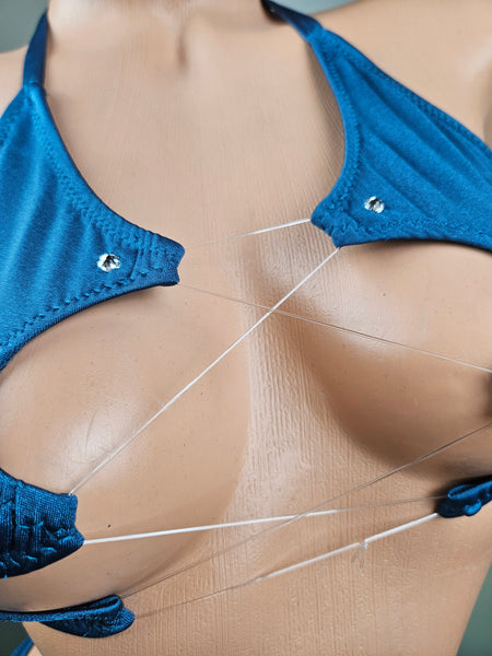 Lace Up Top Thong Bikini