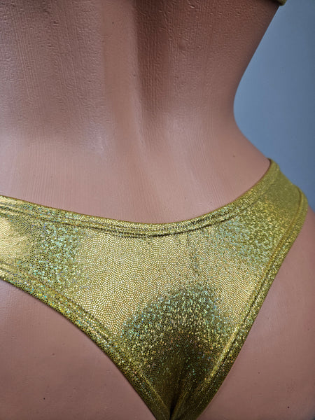 Cap Sleeve Thong Bikini