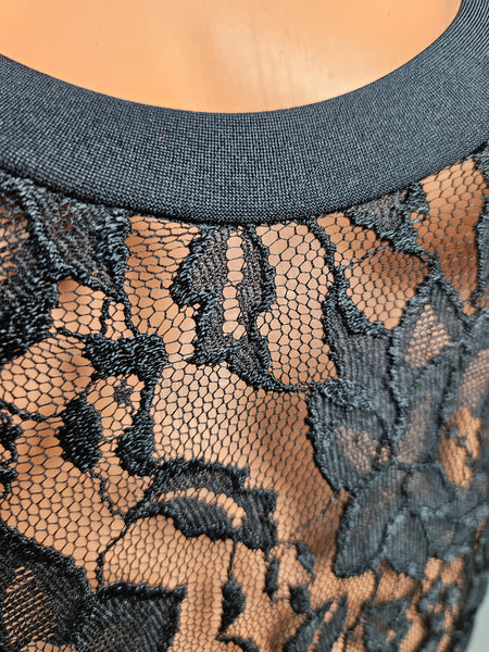 Lace String Back Monokini w/ Matching Choker