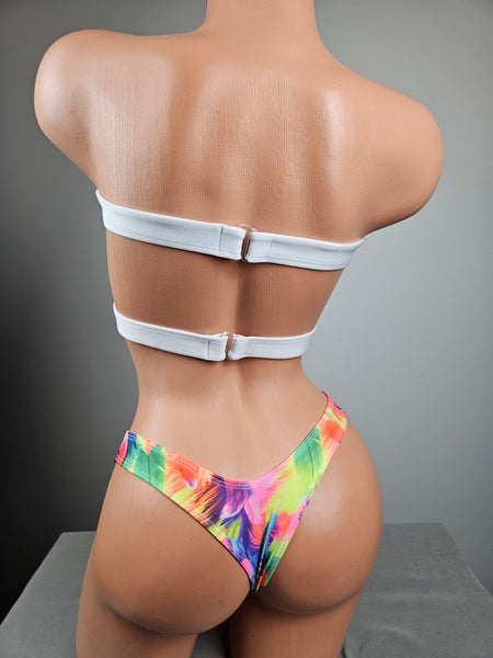 Cut Out Bandeau Thong Bikini