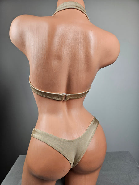 Nude Low Cut Thong Bikini