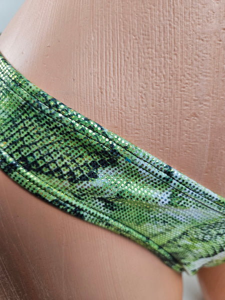 Snake Print Thong Bikini