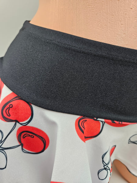 Cherry Print Ruffle Skirt Set