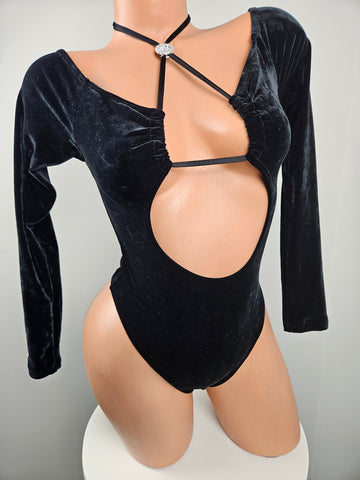 Velvet Long Sleeve Romper