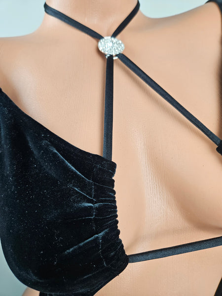 Velvet Long Sleeve Romper