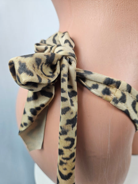 Animal Print Tie Side Bikini