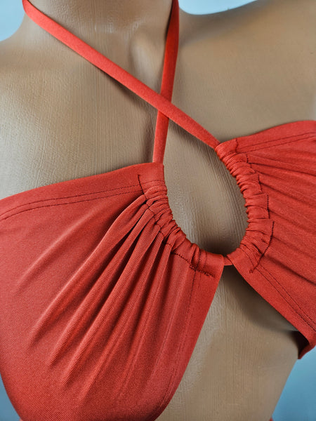 Red Cut Out Mini Dress