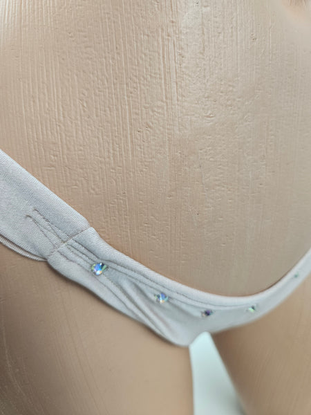 Champagne Pink Lace Top & Tie Side Thong Bikini