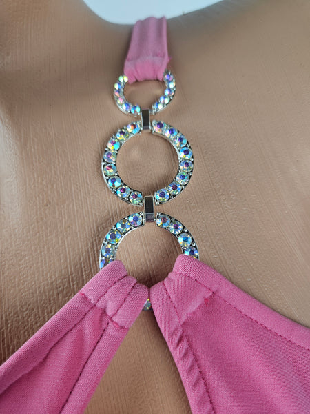 Pink Jersey Cut Out Gown (Small)