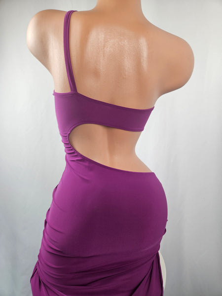 Berry Jersey Cut Out Gown (Small)
