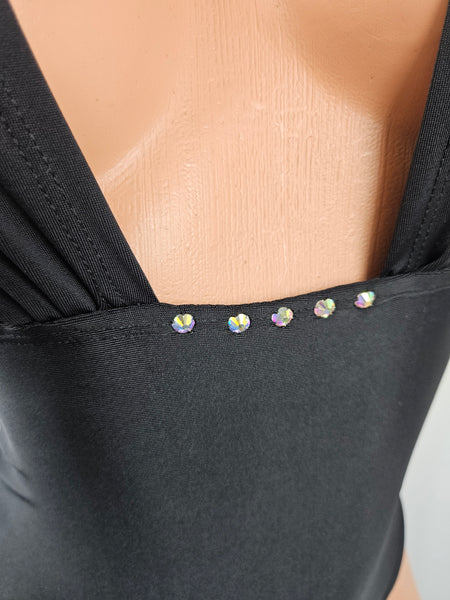 Black Thong Back Romper