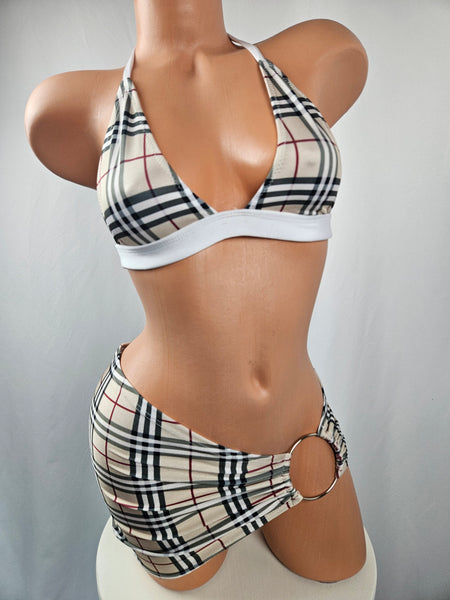 Plaid Ring Skirt Set