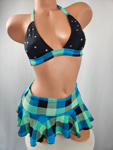School Girl Ruffle Skirt Set