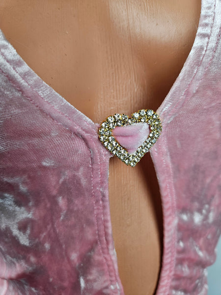 Pink Crushed Velvet Halter Mini Dress