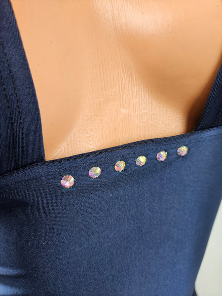 Navy Blue Halter Mini Dress