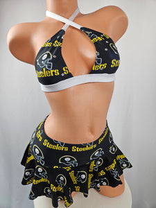 Steelers Ruffle Skirt Set