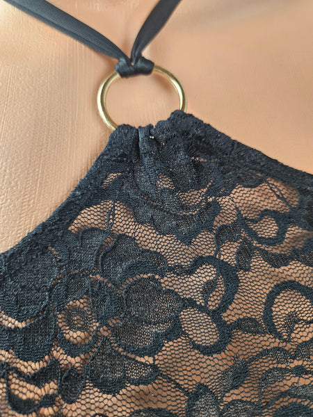 Black Lace Mini Dress