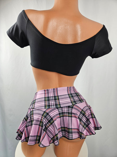 Plaid Skirt Set