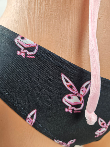 Bandeau Thong Bikini w/ Matching Choker