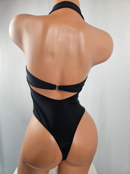 Two Piece Suspender Thong Bikini Outfit