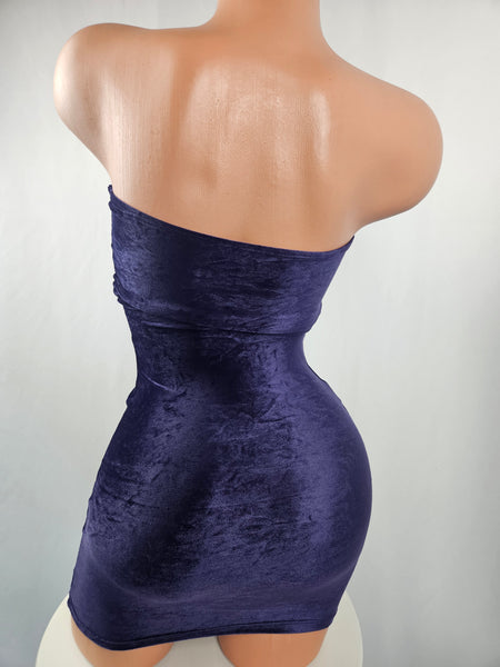 Strapless Lace Up Mini Dress