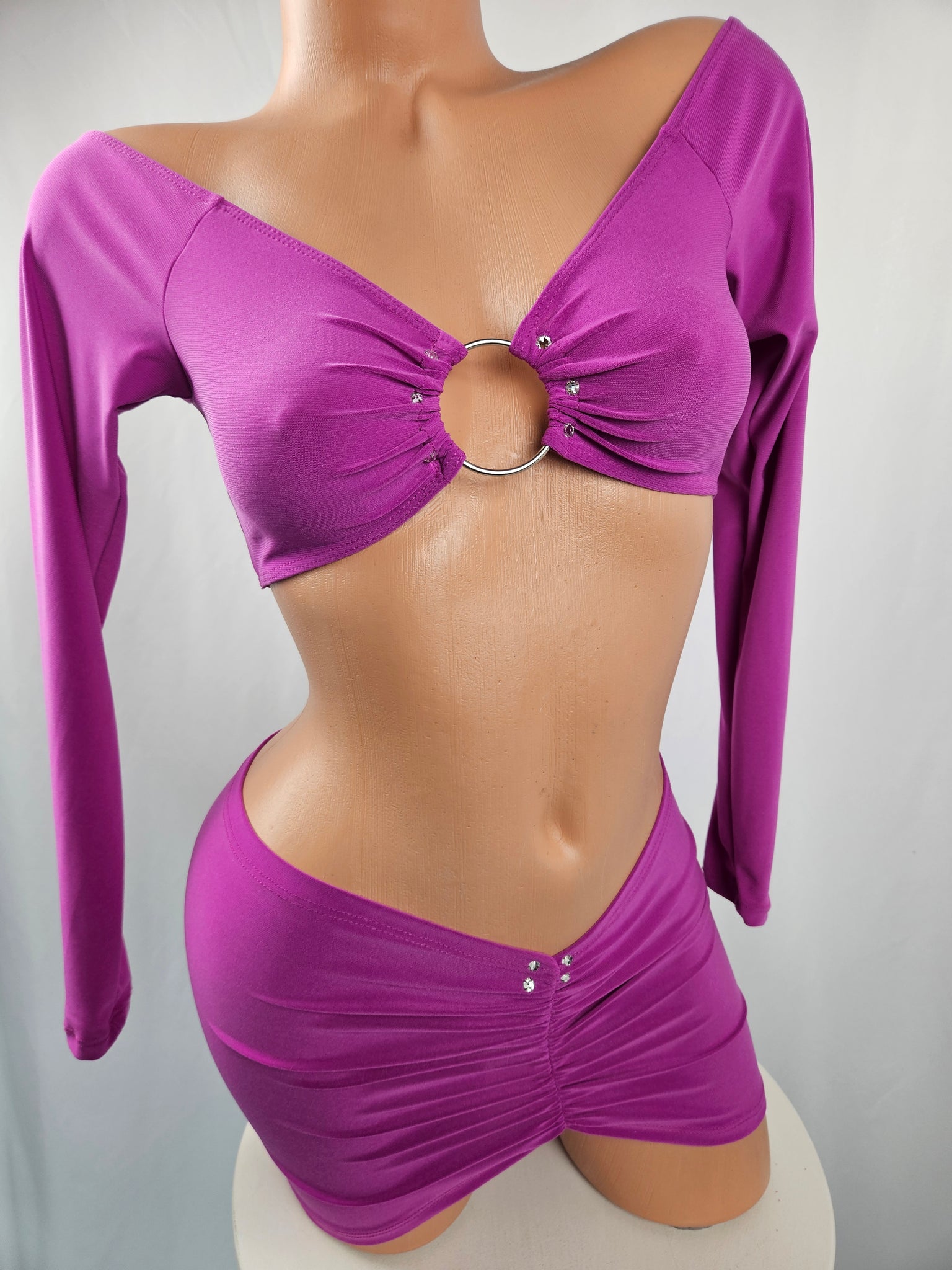 Long Sleeve Ruffle Skirt Set