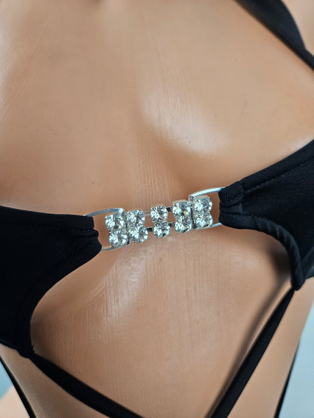 Black X Back Monokini