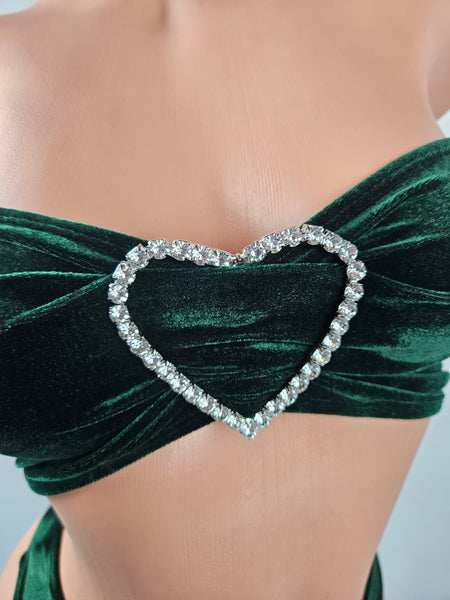 Velvet Bandeau Thong Bikini