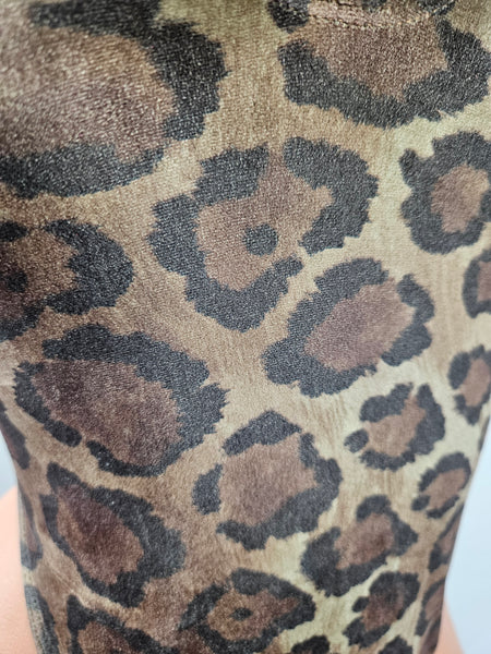 Animal Print String Back Monokini w/ Matching Choker